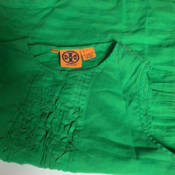 Tory Burch light summer green top size 2 - Picture 6 of 7